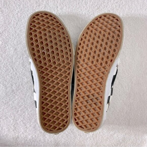 Vans Unisex Slip On Black & White Bee Check Sneakers 8/6.5 - Picture 7 of 13